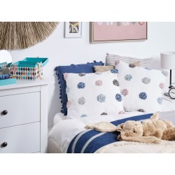 2 poduszki dekoracyjne bawełniane 45 x 45 cm białe BRACKEN