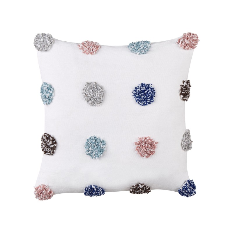 2 poduszki dekoracyjne bawełniane 45 x 45 cm białe BRACKEN