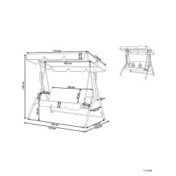 Huśtawka ogrodowa CHAPLIN Metal Ciemnoniebieski