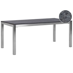 Stół ogrodowy GROSSETO 180 cm 90 cm Płomieniowany Granit Grafitowy