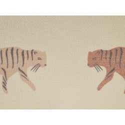 2 poduszki dekoracyjne z motywem tygrysa 30 x 50 cm beżowe NIEREMBERGIA