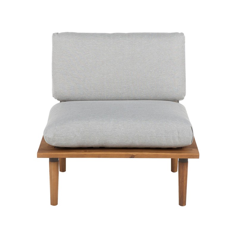 Zestaw ogrodowy ze stolikiem dla 4 osób FRASCATI Modułowy Certyfikowane drewno akacjowe Jasnoszary