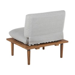 Zestaw ogrodowy ze stolikiem dla 4 osób FRASCATI Modułowy Certyfikowane drewno akacjowe Jasnoszary