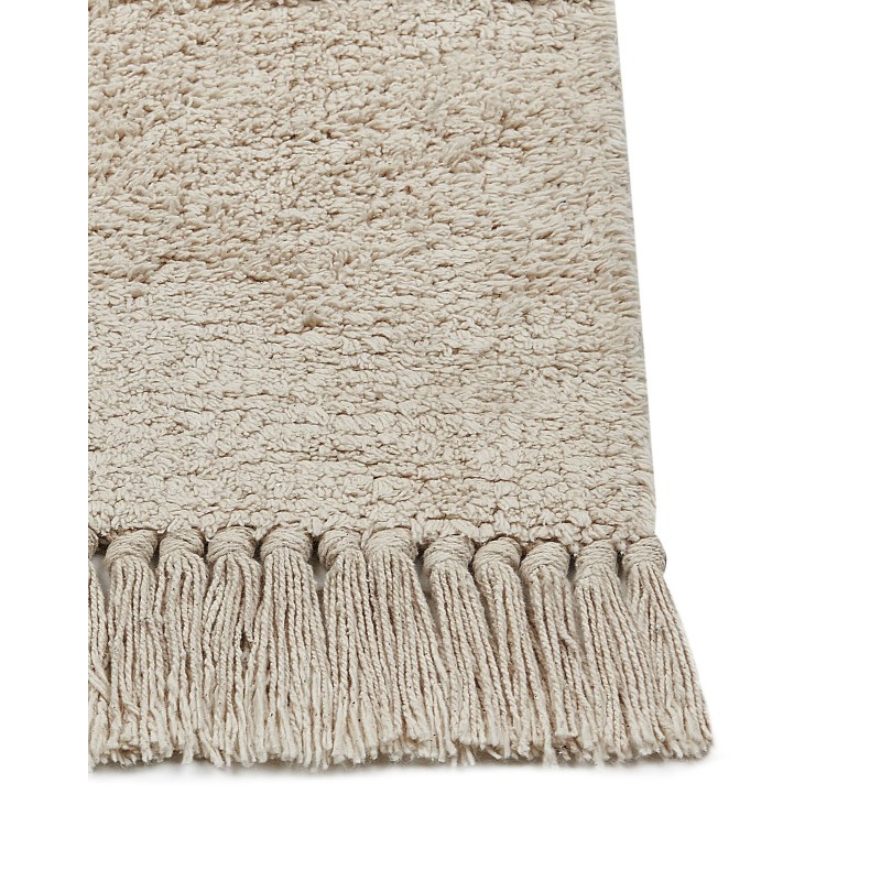 Dywan bawełniany 140 x 200 cm beżowo-czarny NURU