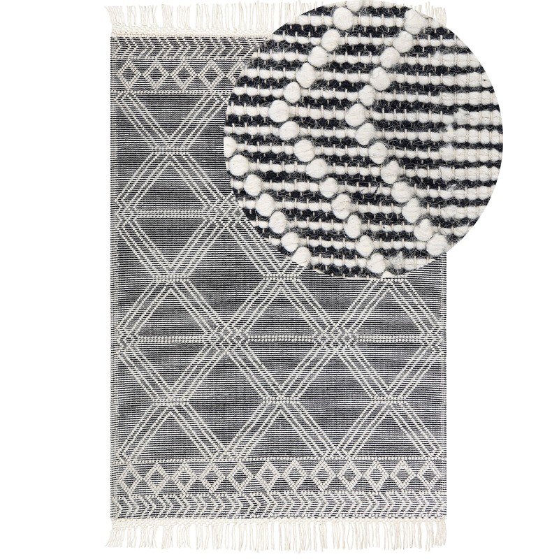 Dywan wełniany 160 x 230 cm szary ze złamaną bielą TOPRAKKALE