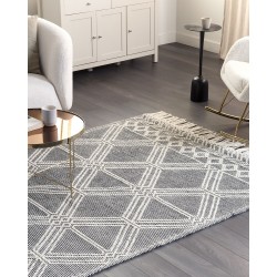 Dywan wełniany 160 x 230 cm szary ze złamaną bielą TOPRAKKALE