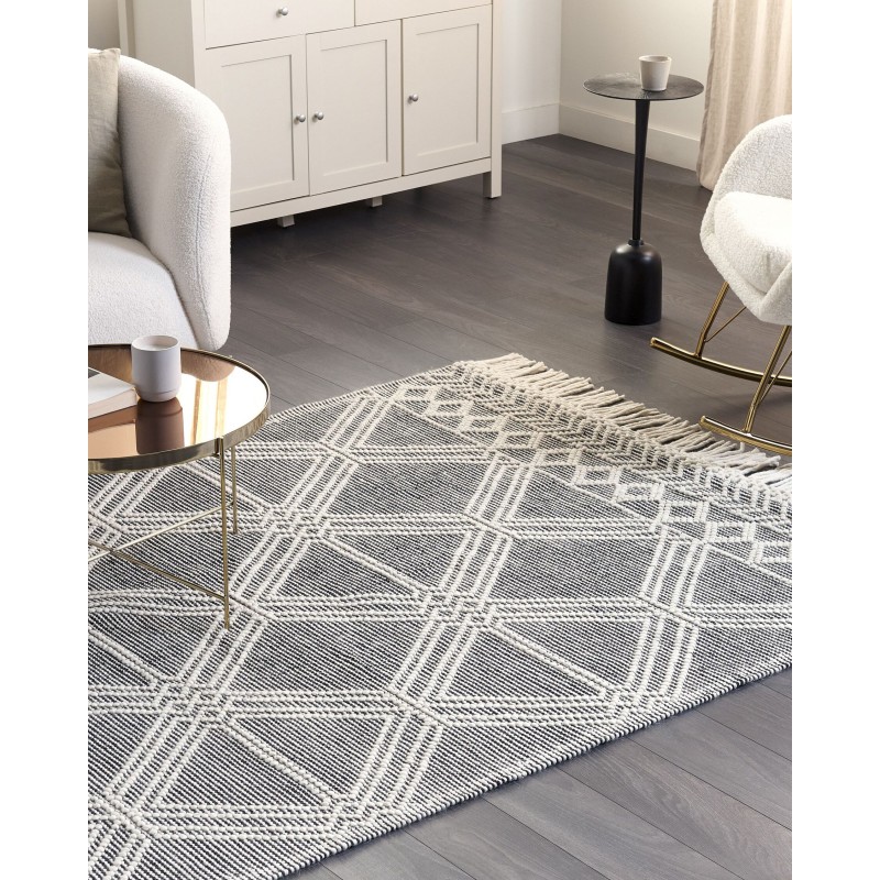 Dywan wełniany 160 x 230 cm szary ze złamaną bielą TOPRAKKALE