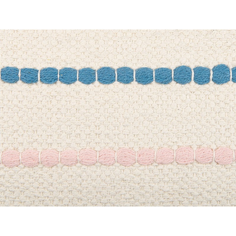 Zestaw 2 poduszek dekoracyjnych AGAVE Bawełna 40 x 60 cm Jasnobeżowy W paski