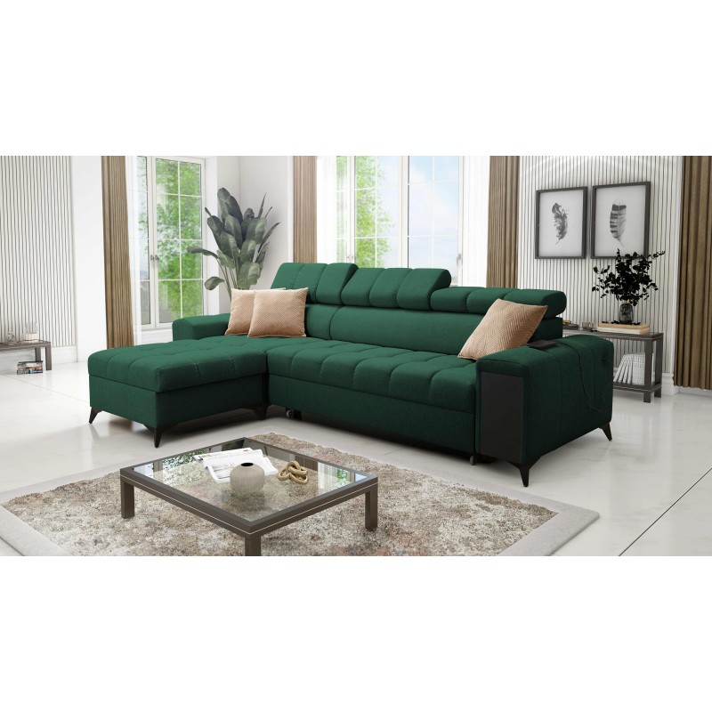Venna I Maxi Corner Sofa with Sleeping Function and USB Port - Plush, Avra 12