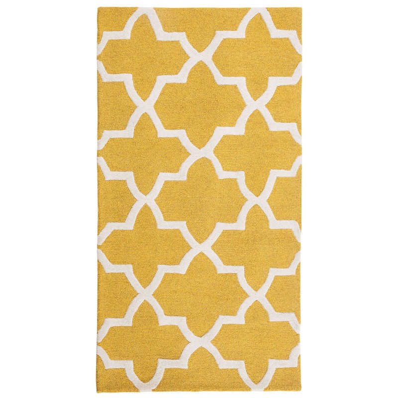 Dywan wełniany 80 x 150 cm żółty SILVAN