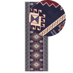 Dywan 80 x 240 cm niebiesko-czerwony KANGAL