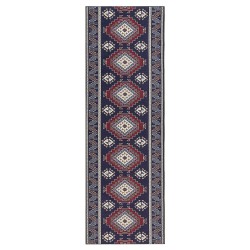 Dywan 80 x 240 cm niebiesko-czerwony KANGAL