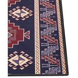 Dywan 80 x 240 cm niebiesko-czerwony KANGAL