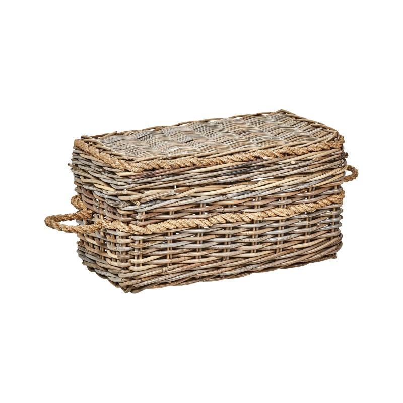 Zestaw 3 koszy GERASA Rattan Naturalny