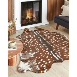Dywan ze sztucznego futra 150 x 200 cm brązowy KNOLL