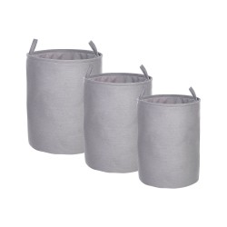Zestaw 3 koszy tekstylnych szary ARCHA