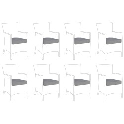 Komplet poszewek na poduchy ogrodowe ITALY Szary