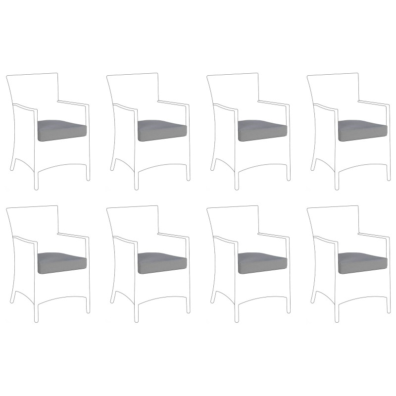 Komplet poszewek na poduchy ogrodowe ITALY Szary