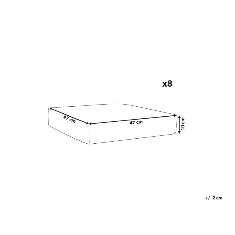 Komplet poszewek na poduchy ogrodowe ITALY Szary