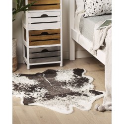 Dywan ekoskóra czarny 60 x 90 cm NAMBUNG