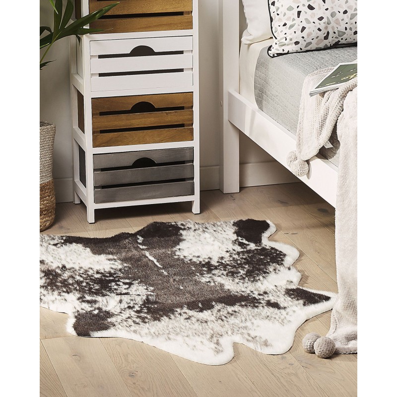 Dywan ekoskóra czarny 60 x 90 cm NAMBUNG