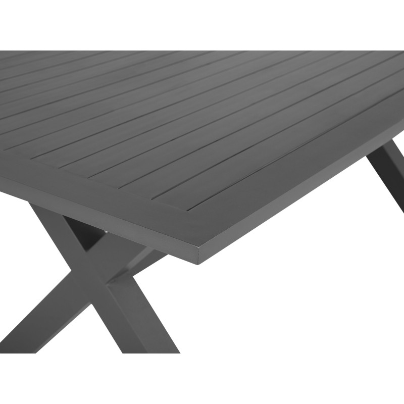 Stół ogrodowy CASCAIS 200 cm 105 cm Metal Szary
