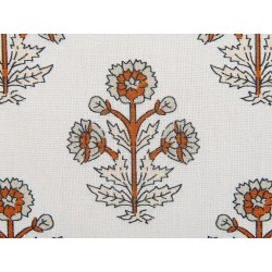 Zestaw 2 poduszek dekoracyjnych OMORIKA Bawełna 45 x 45 cm Biały Wzór kwiatowy