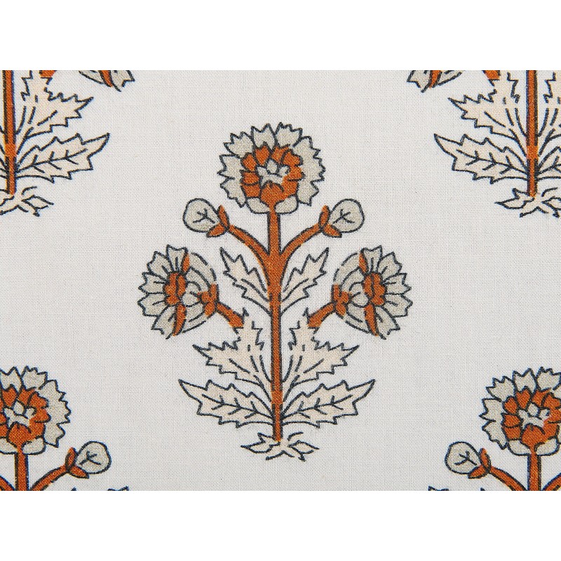 Zestaw 2 poduszek dekoracyjnych OMORIKA Bawełna 45 x 45 cm Biały Wzór kwiatowy