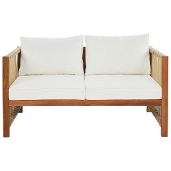 Zestaw ogrodowy ze stolikiem dla 4 osób ANTRIA Drewno akacjowe Beżowy