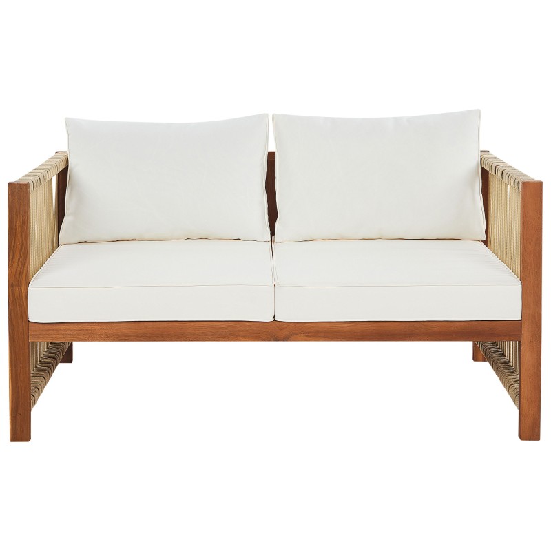 Zestaw ogrodowy ze stolikiem dla 4 osób ANTRIA Drewno akacjowe Beżowy