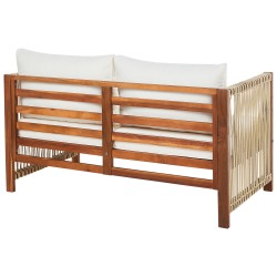 Zestaw ogrodowy ze stolikiem dla 4 osób ANTRIA Drewno akacjowe Beżowy