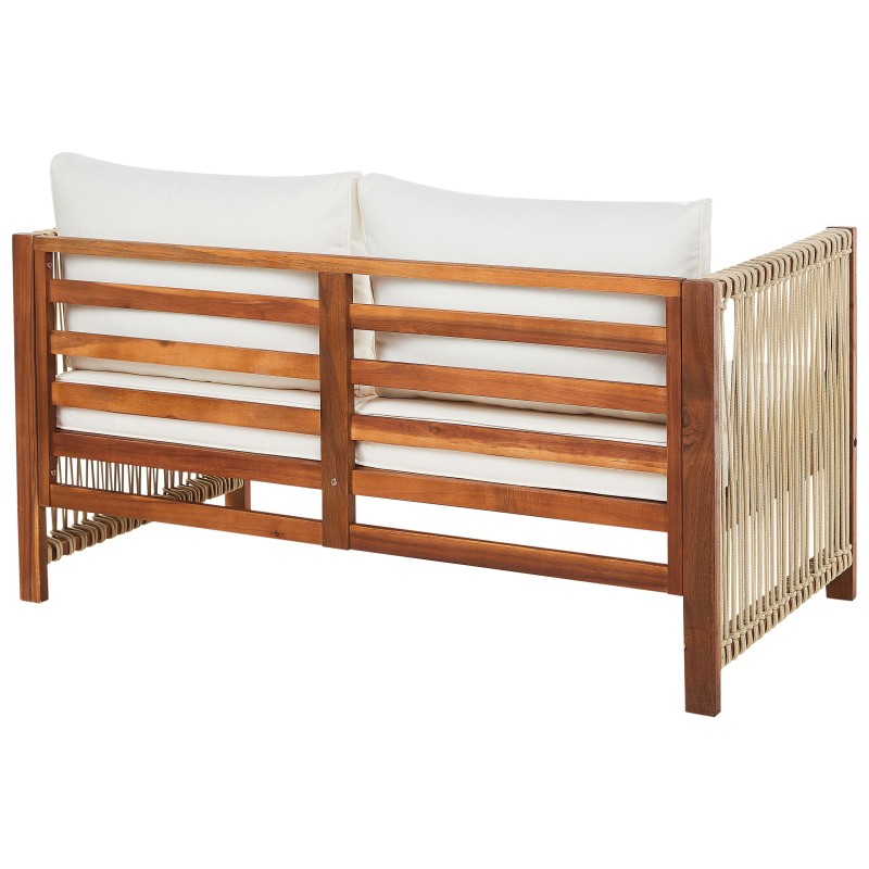 Zestaw ogrodowy ze stolikiem dla 4 osób ANTRIA Drewno akacjowe Beżowy