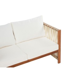 Zestaw ogrodowy ze stolikiem dla 4 osób ANTRIA Drewno akacjowe Beżowy