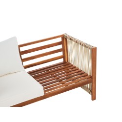 Zestaw ogrodowy ze stolikiem dla 4 osób ANTRIA Drewno akacjowe Beżowy