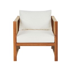 Zestaw ogrodowy ze stolikiem dla 4 osób ANTRIA Drewno akacjowe Beżowy