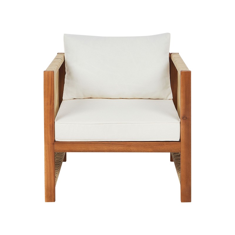 Zestaw ogrodowy ze stolikiem dla 4 osób ANTRIA Drewno akacjowe Beżowy