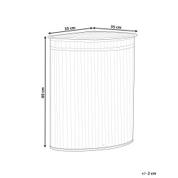 Kosz bambusowy z pokrywką biały BADULLA