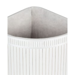 Kosz bambusowy z pokrywką biały BADULLA