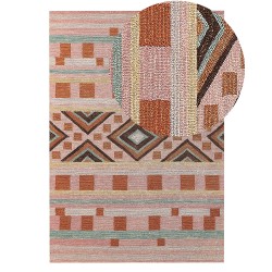 Dywan wełniany 140 x 200 cm wielokolorowy YOMRA