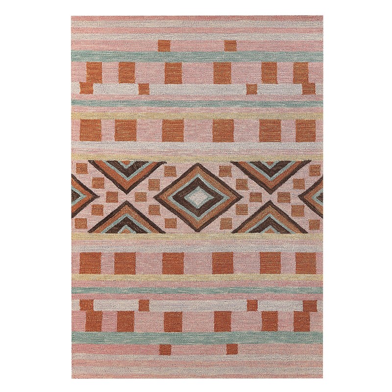 Dywan wełniany 140 x 200 cm wielokolorowy YOMRA