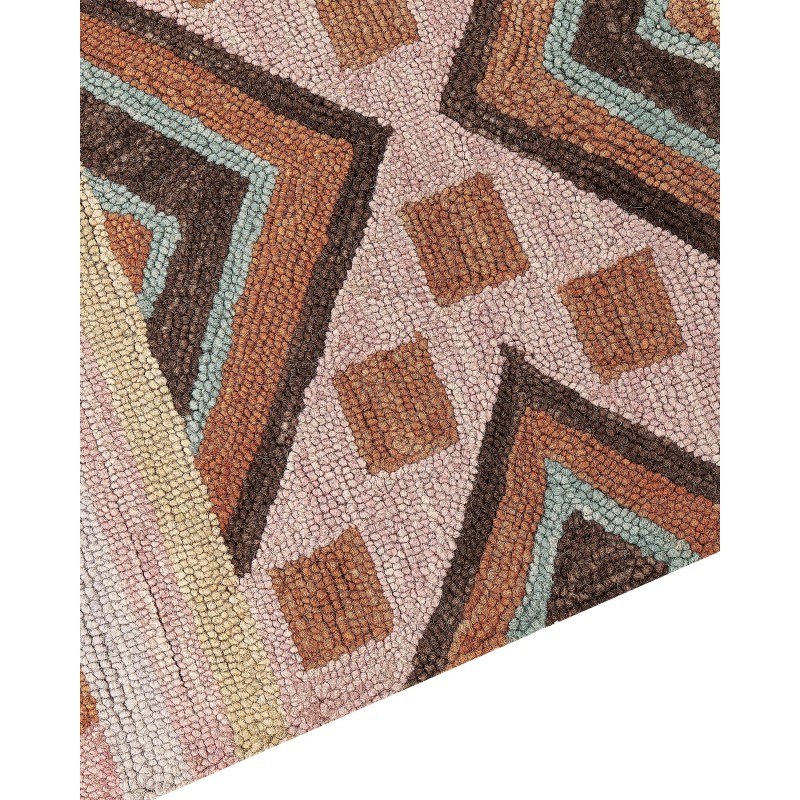 Dywan wełniany 140 x 200 cm wielokolorowy YOMRA