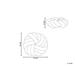 Poduszka dekoracyjna AKOLA Boucle 31 x 31 cm Złamana biel Jednolity