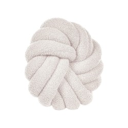 Poduszka dekoracyjna AKOLA Boucle 31 x 31 cm Złamana biel Jednolity