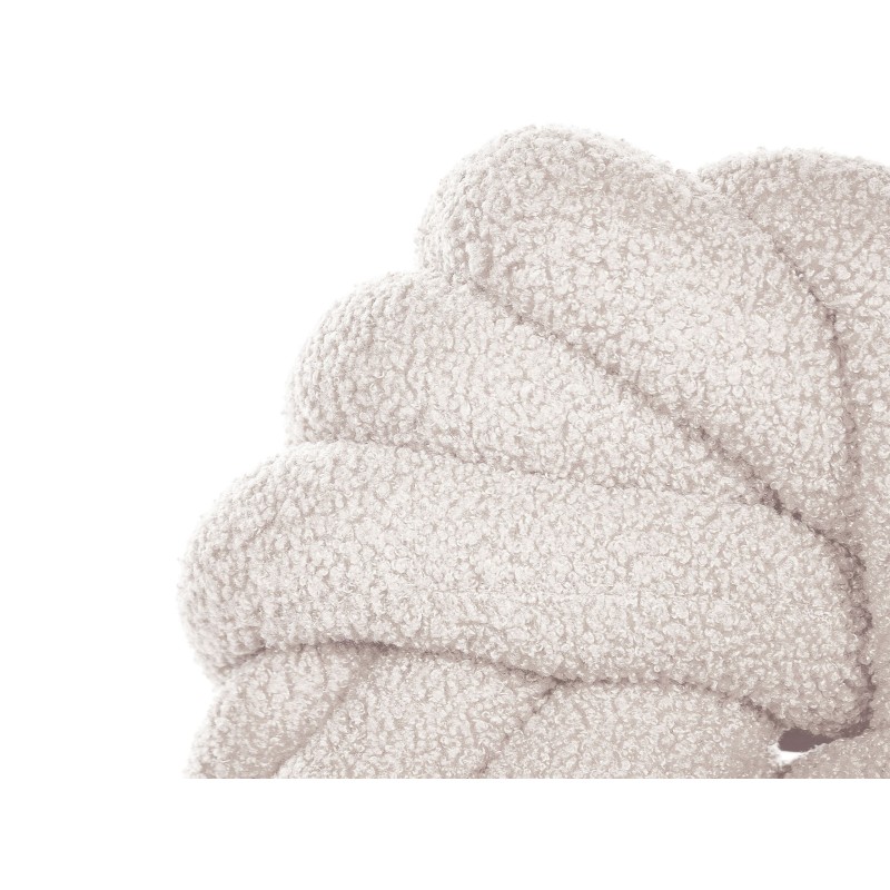Poduszka dekoracyjna AKOLA Boucle 31 x 31 cm Złamana biel Jednolity