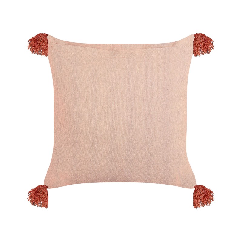 Zestaw 2 poduszek dekoracyjnych RUMHORA Welur 45 x 45 cm Różowy Wzór kwiatowy