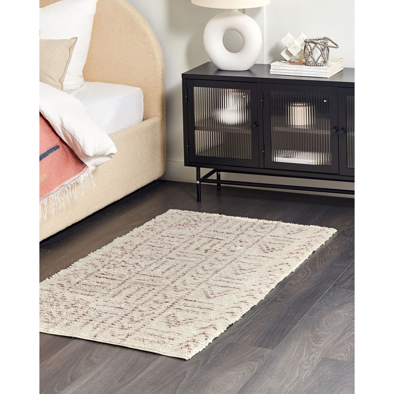 Dywan bawełniany 80 x 150 cm beżowo-różowy EDIRNE