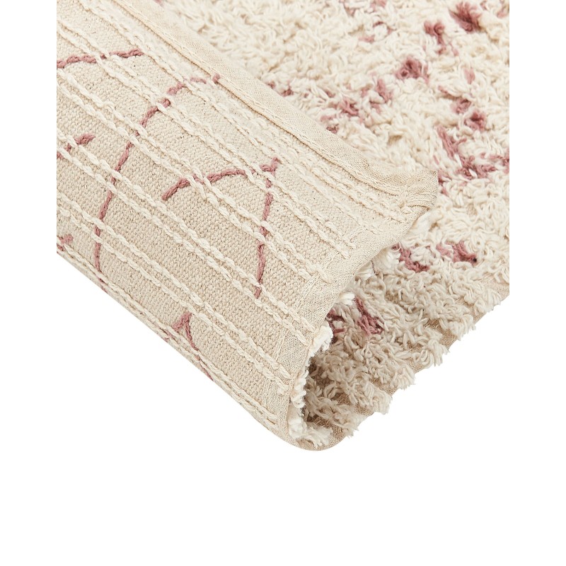 Dywan bawełniany 80 x 150 cm beżowo-różowy EDIRNE
