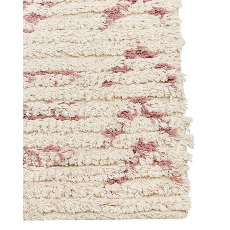 Dywan bawełniany 80 x 150 cm beżowo-różowy EDIRNE