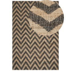 Dywan z juty 200 x 300 cm beżowo-czarny DEDEPINARI