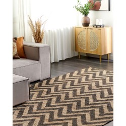 Dywan z juty 200 x 300 cm beżowo-czarny DEDEPINARI